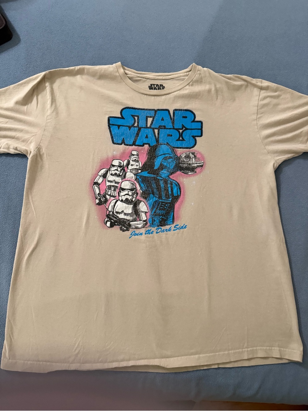 MAD Engine Star Wars Graphic Tee in Cream with Blue Logo